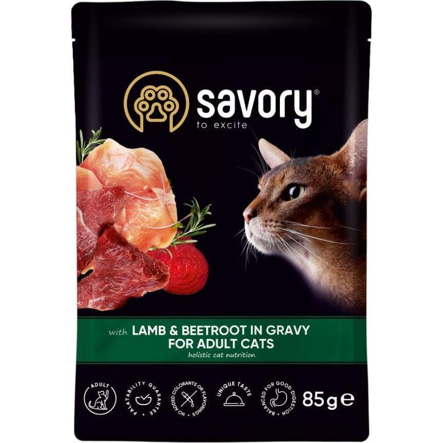 Savory Lamb Beetroot in Gravy for Adult Cats  85 г (20123) - зображення 1