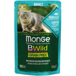   Monge BWild Free Wet з тріскою та креветками 85 г (8009470012768)