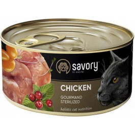   Savory Cat Adult Sterilised Chicken 100 г (30747)