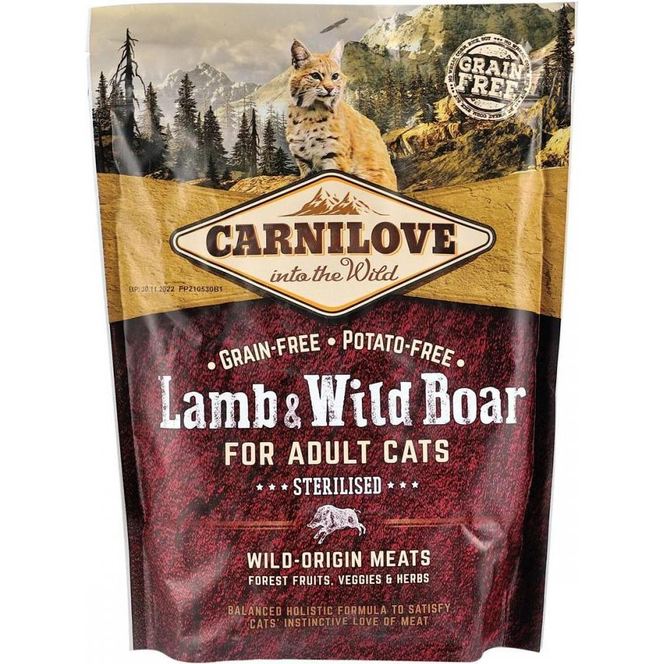 Carnilove Lamb & Wild Boar Sterilised 0,4 кг 170193/2324 - зображення 1