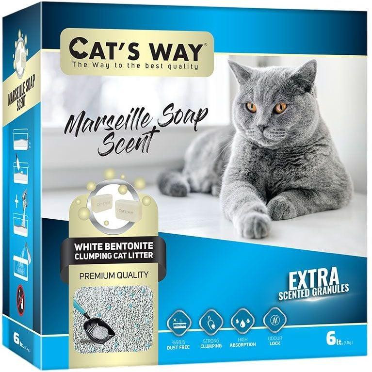 Cat's Way марсельске мило + бірюзові гранули 6 л (8682162004281) - зображення 1