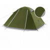 Naturehike P-Series 3P UPF 50+ Family Camping Tent NH18Z033-P, dark green - зображення 1