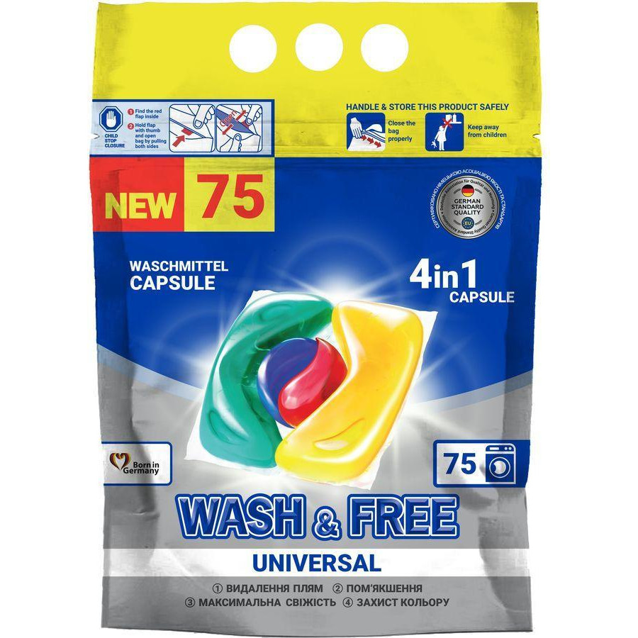 Wash&Free Капсули для машинного прання (4260637722980) - зображення 1