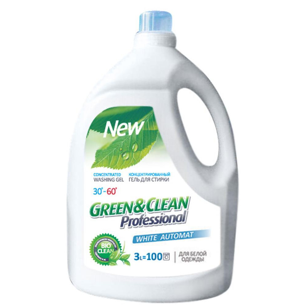 Green&Clean Professional гель для стирки белого белья, 3 л 100 стирок (4823069703271) - зображення 1