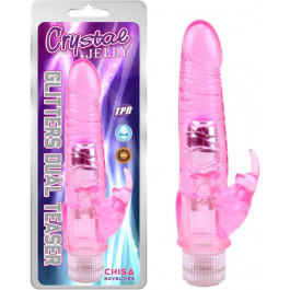   Chisa Novelties Jelly Glitters Dual Teaser, Pink CH55537