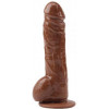 Chisa Novelties Вибромассажер с присоской JEFF STRYKER 8.9; Vibrating Dildo/PVC+ABS Brown (291659) - зображення 2