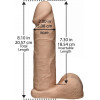 Doc Johnson Realistic 8 Inch UR3 Vac-U-Lock Dildo, Телесный (SO1561) - зображення 2