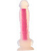 Dream toys RADIANT SOFT SILICONE GLOW IN THE DARK DILDO LARGE PINK (DT22048) - зображення 5