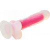 Dream toys RADIANT SOFT SILICONE GLOW IN THE DARK DILDO LARGE PINK (DT22048) - зображення 6