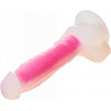 Dream toys RADIANT SOFT SILICONE GLOW IN THE DARK DILDO LARGE PINK (DT22048) - зображення 7