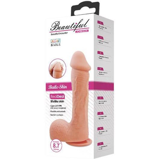 Baile Beautiful Encounter Johnson Real Dildo 22cm Flesh (6603BW0742) - зображення 1