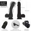 Addiction Naked Addiction – 8.6” Silicone Rotating & Thrusting Vibrating Dildo with Remote Black (SO8907) - зображення 8