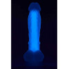 Dream toys RADIANT SOFT SILICONE GLOW IN THE DARK DILDO MEDIUM PURPLE (DT22047) - зображення 1