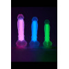 Dream toys RADIANT SOFT SILICONE GLOW IN THE DARK DILDO MEDIUM PURPLE (DT22047) - зображення 9