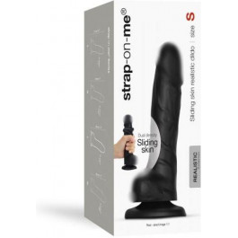   Strap-On-Me Sliding Skin Realistic Dildo Black - S (SO6252)