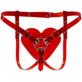   Feral Feelings Hearts Strap-on Belt Red Trasparent (SO9314)