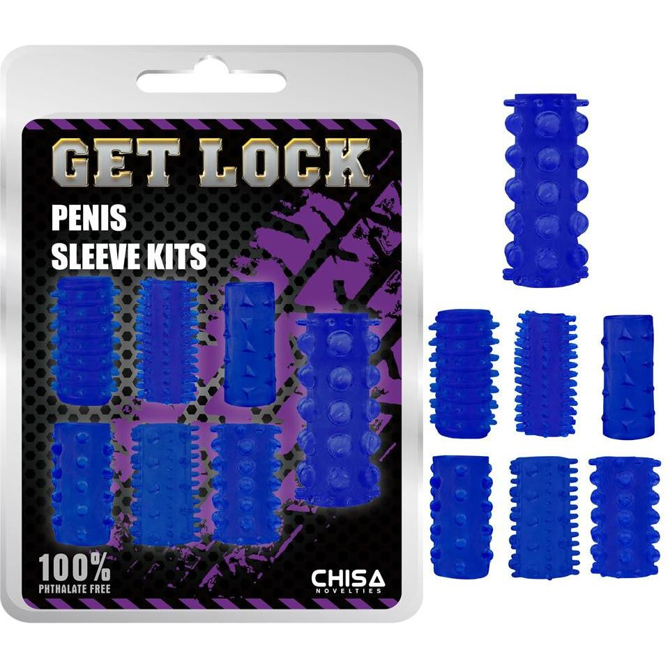 Chisa Novelties Get Lock Penis Sleeve Kits, синий (759746254177) - зображення 1