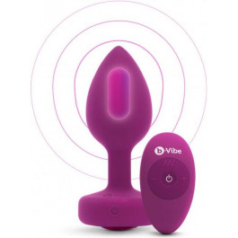   B-Vibe Vibrating Jewel Plug S/M Pink Ruby, силіконова, рожева (BV31664)