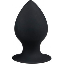   Easytoys ET109BLK-S Анальна пробка з присоскою Round Butt Plug чорна, 8.5 см х 4 см (ET109BLK-S)