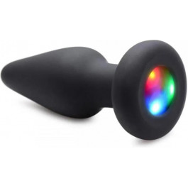   XR Brands Booty Sparks Silicone Lights Up Small Anal Plug, Black (848518044426