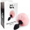 Art of Sex Silicone Butt Plug Rabbit Tail Pink (SO6693) - зображення 3