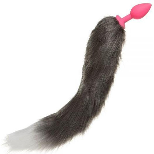 Loveshop F61289 Анальная пробка Silicone с хвостом Енот, Raccoon Tail S (F61289) - зображення 1