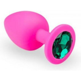   Crystal Анальная пробка, Pink Silicone Emerald, M (280743)