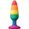 Dream toys Радужная анальная пробка COLOURFUL LOVE RAINBOW ANAL PLUG MEDIUM (DT21743) - зображення 1