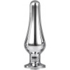 Dream toys Анальная пробка с прозрачным кристаллом Gleaming Love Medium Pleasure Plug, серебряная (872036510059 - зображення 1