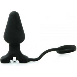   Loveshop Анальная пробка с кольцом Black Silicone (810329)