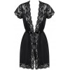 Obsessive 810-PEI-1 peignoir black XXL (SO7160) - зображення 5