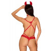 Obsessive Evilia teddy red S/M (SO7706) - зображення 2