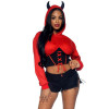 Leg Avenue Devil cropped hoodie S/M (LA87079SM) - зображення 1