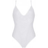 Passion Боди  Ursula Body white S/M, с ажурным декором и открытым шагом (SO5833) - зображення 3