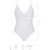 Passion Боди  Ursula Body white S/M, с ажурным декором и открытым шагом (SO5833) - зображення 5