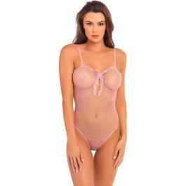   Rene Rofe Боді Undone See-Through Bodysuit, рожеве (017036827617)