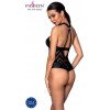 Passion Сетчатый боди с халтером и ритмичным рисунком Hima Body black L/XL - Passion (SO5346) - зображення 2