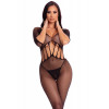 Pink Lipstick БОДИ AMPLIFY CROTCHLESS BODYSTOCKING, OS (7227046BLK) - зображення 3