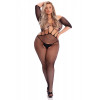 Pink Lipstick БОДИ AMPLIFY CROTCHLESS BODY BLACK PLUS SIZE (7227046XBLK) - зображення 1