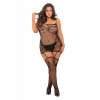 Rene Rofe Комбінезон TO THE NINES BODYSTOCKING BLACK PLUS SIZE (757064XBLK) - зображення 1