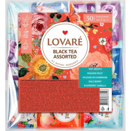   Lovare Чай черный ассорти  Assorted Black Tea 5 видов по 10 пакетиков (4820198878146)