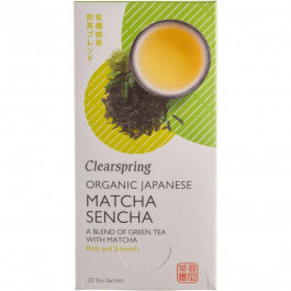   Clearspring Чай зелений  Matcha Sencha органічний 36 г (20 шт. х 1.8 г) (5021554001614)