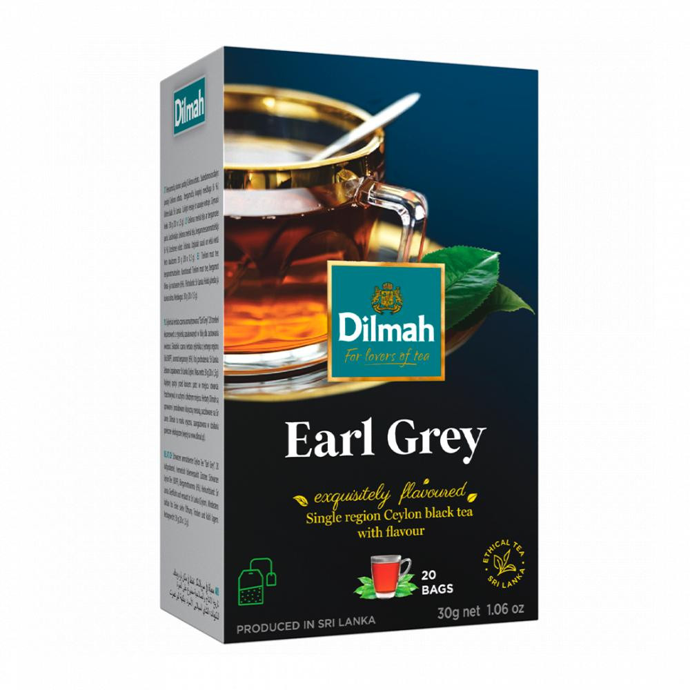 Dilmah Чай чорний  Earl Grey, 20 шт. (9312631142105) - зображення 1