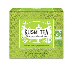   Kusmi Tea Зеленый чай органический  Ginger-Lemon в пакетиках 20 шт