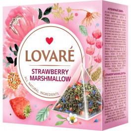   Lovare Чай зеленый Srtawberry Marshmallow, 15 пакетиков (4820198874629)