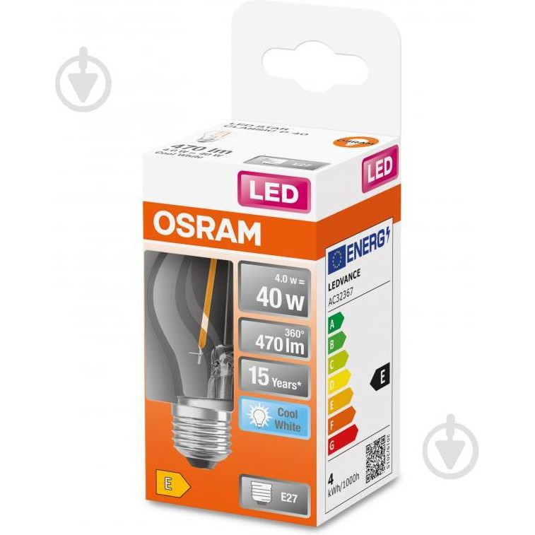 Osram LED LS P60 FILAMENT 5W 600Lm 4000K E27 (4058075212541) - зображення 1