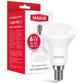   MAXUS LED R50 6W 4100K 220V E14 (1-LED-756)