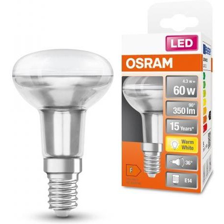 Osram LED CL R50 4.5 Вт E14 3000 К 220 В прозрачная (4058075126022) - зображення 1