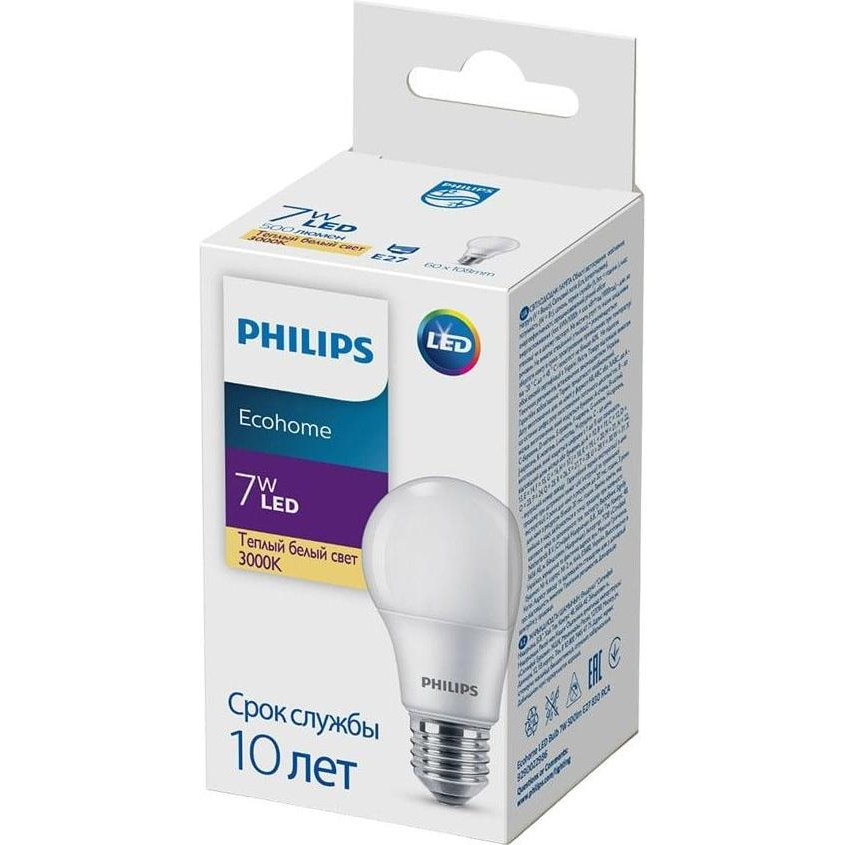 Philips Ecohome LED Bulb 7W 500Lm E27 830 RCA (929002298617) - зображення 1