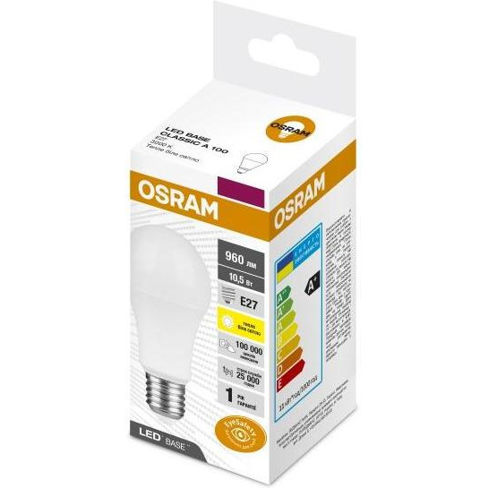 Osram LED Classic 10,5W A60 E27 220V 3000K (4058075628175) - зображення 1